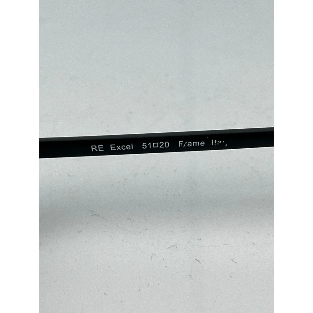 Re Excel Women's Eyeglasses Frame Black Rectangle Plastic‎ Full Rim 51-20-145 mm
